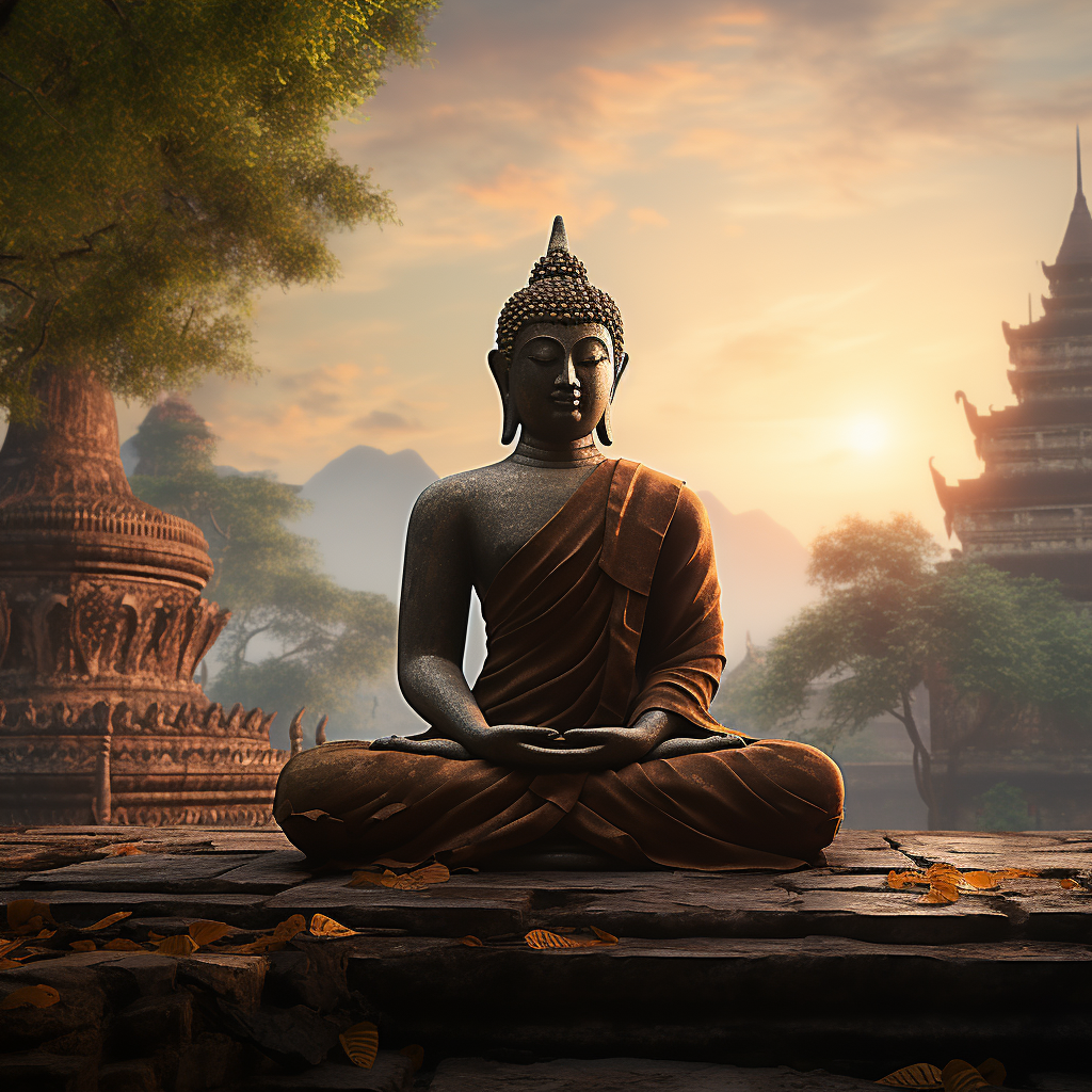 Buddha statue in meditation pose