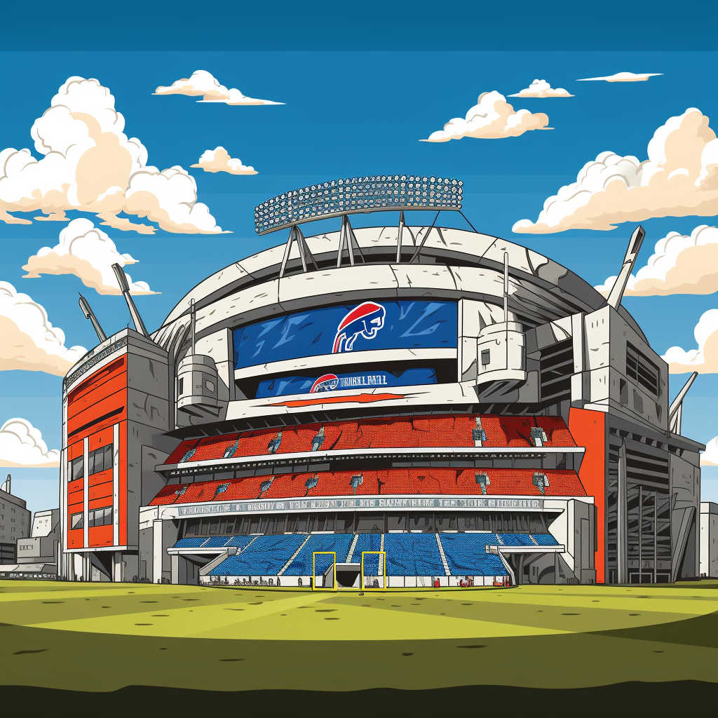 Illustration of Buffalo New York Football Stadium