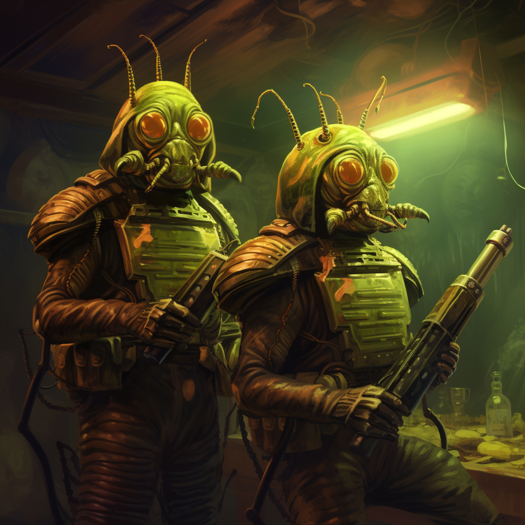 Bug Soldiers In Underground Bunker