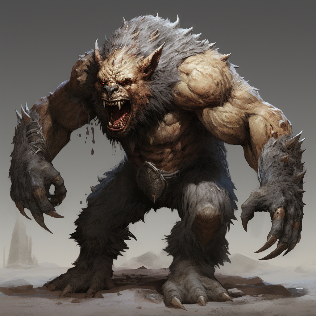 Fearsome Bugbear Monster in Fantasy Art