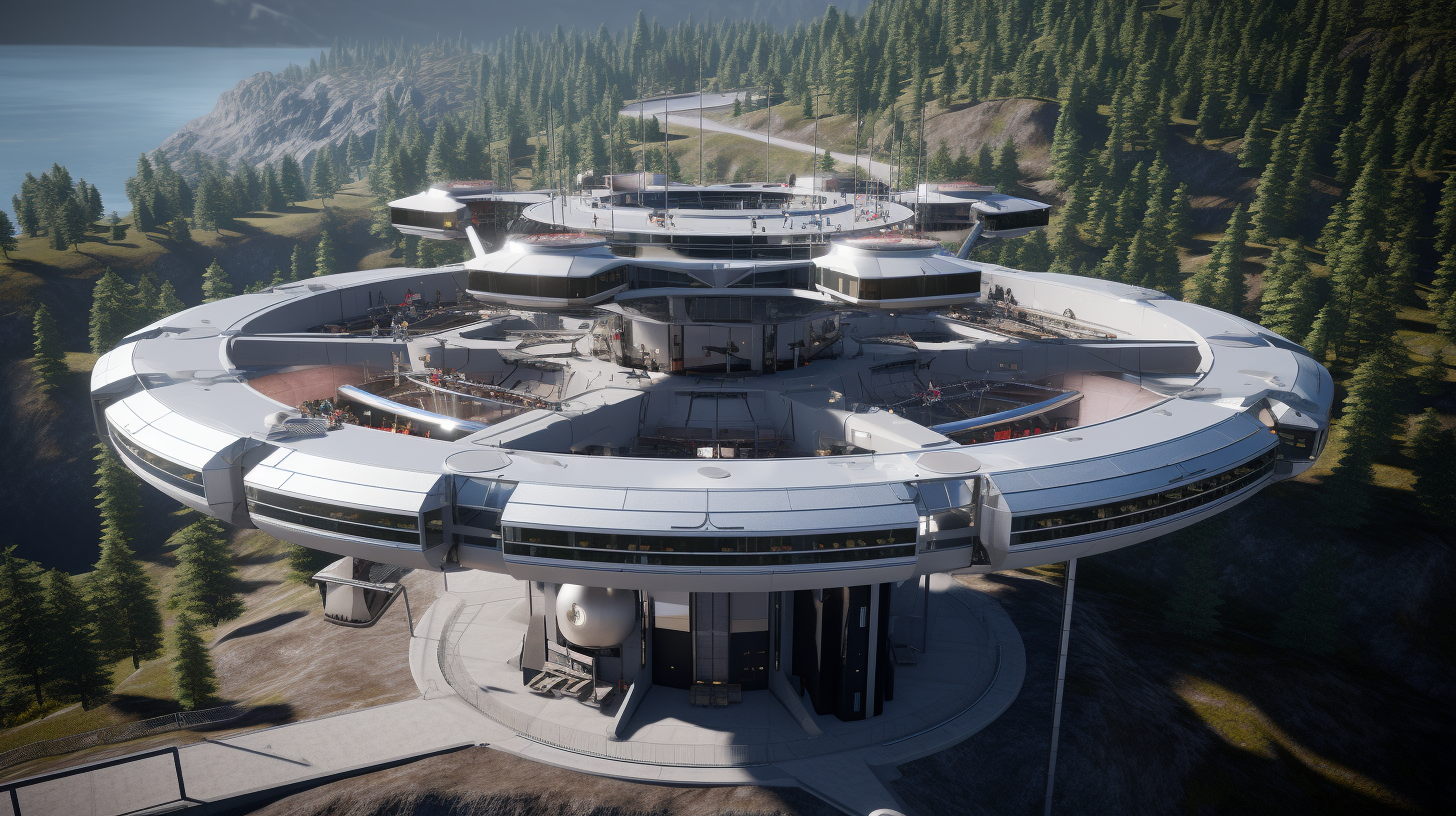 Building-Mounted Vertiport Design Realistic Image