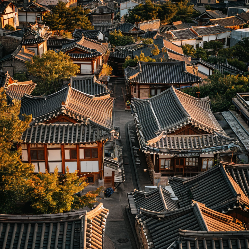 Traditional houses in Bukchon Hanok Village