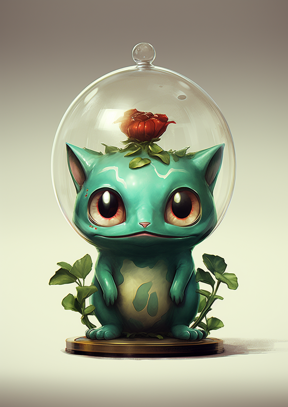 Bulbasaur in Dali style