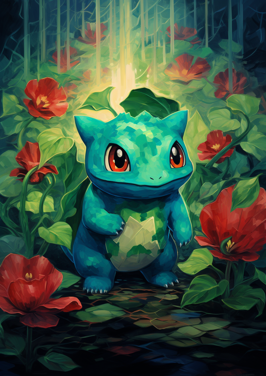 Bulbasaur in Van Gogh Style