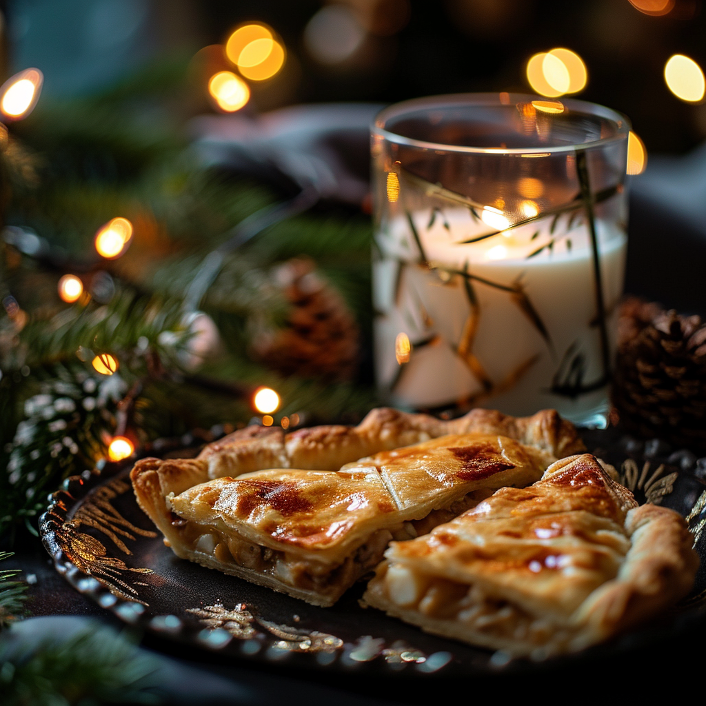 Savory Burek Turkish Meat Pie and Refreshing Milk