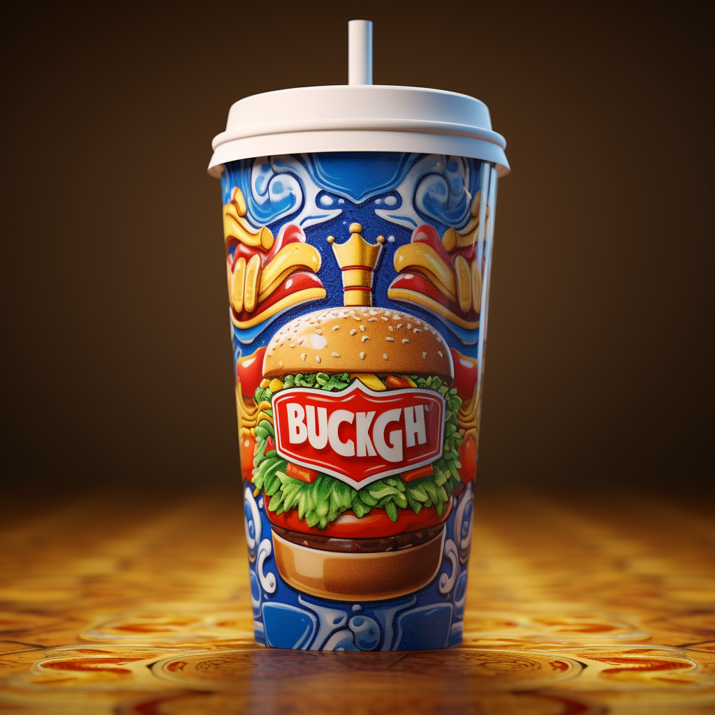 Burger Kicks Juice Cup - 3D Mockup