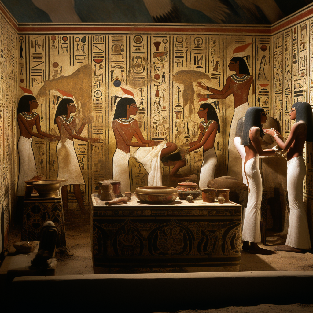 Burial preparations in ancient Egypt