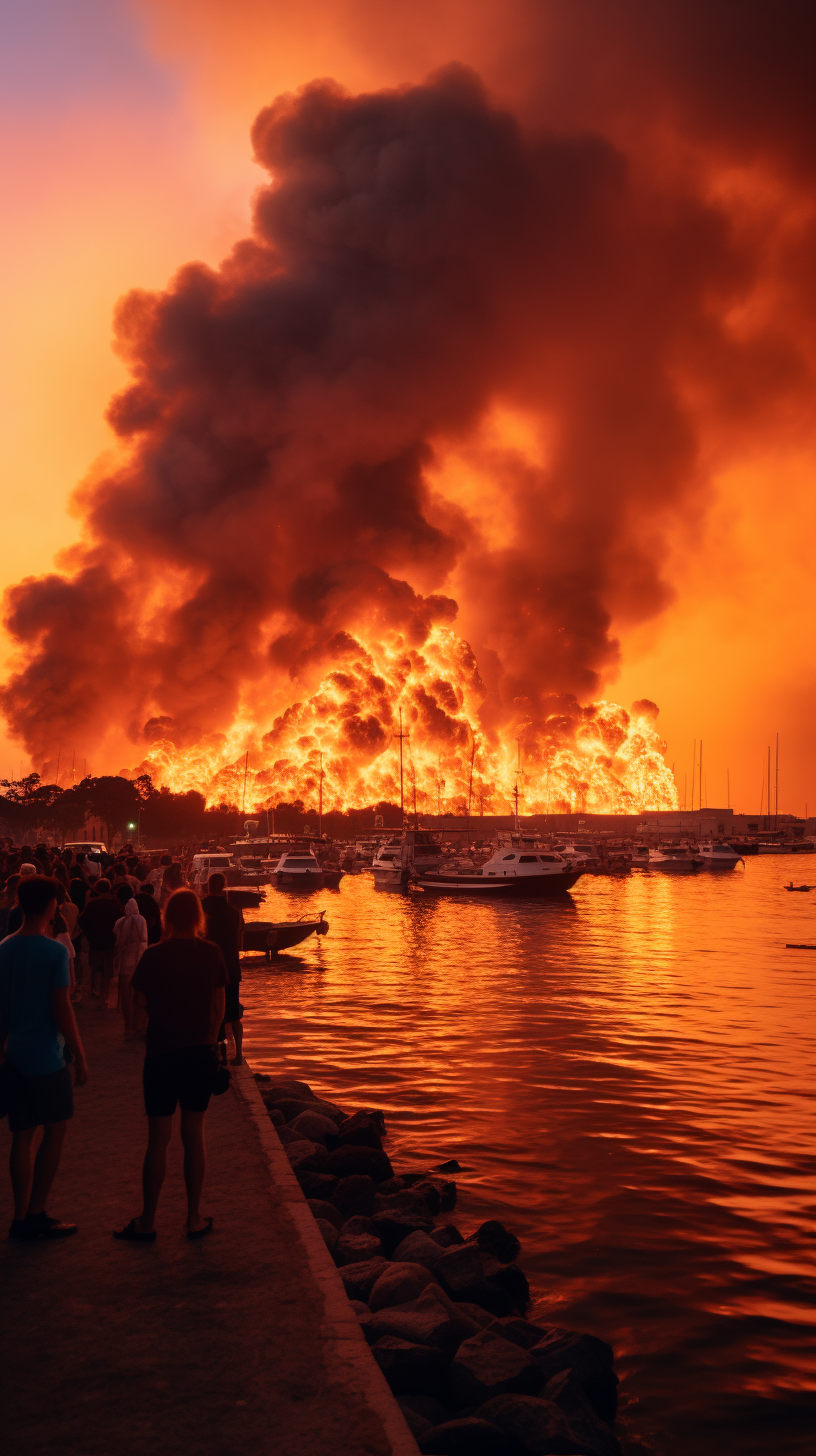 Astonishing Scene of Burning Aidanova at Sunset