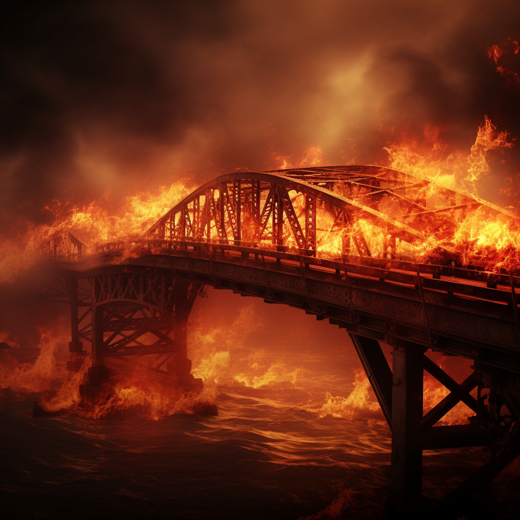 Symbolic Burning Bridges Image