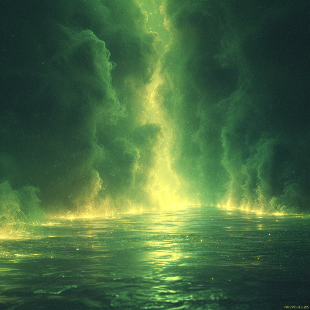 Burning Neon Green Clean Graphic