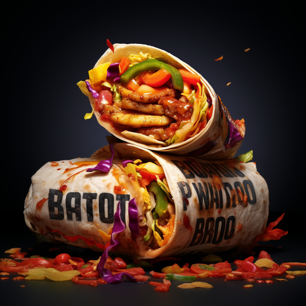 Colorful Burrito Wrap Hiphop Album Cover