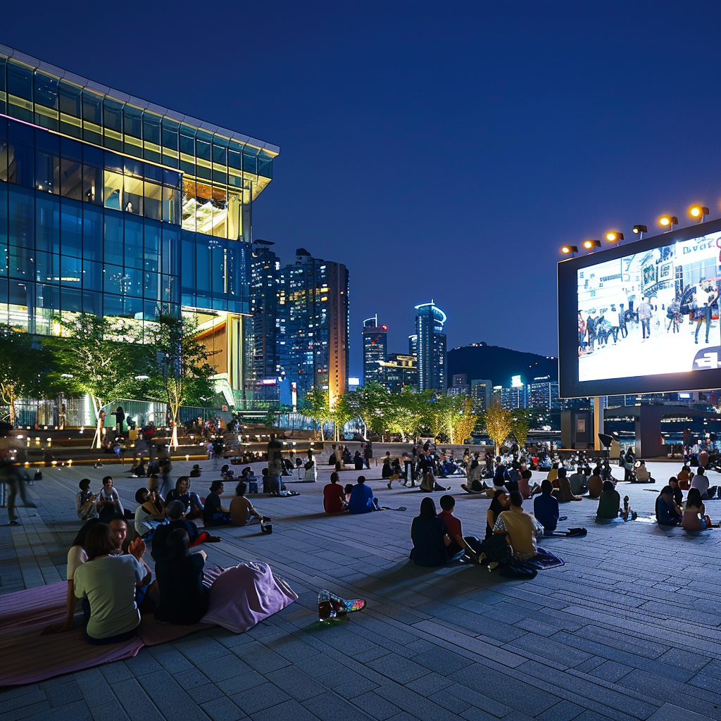 Busan film festival square couples