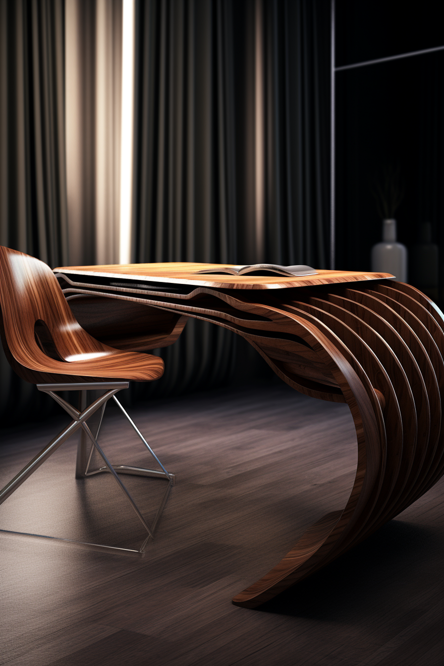 Modern business desk concept with chair