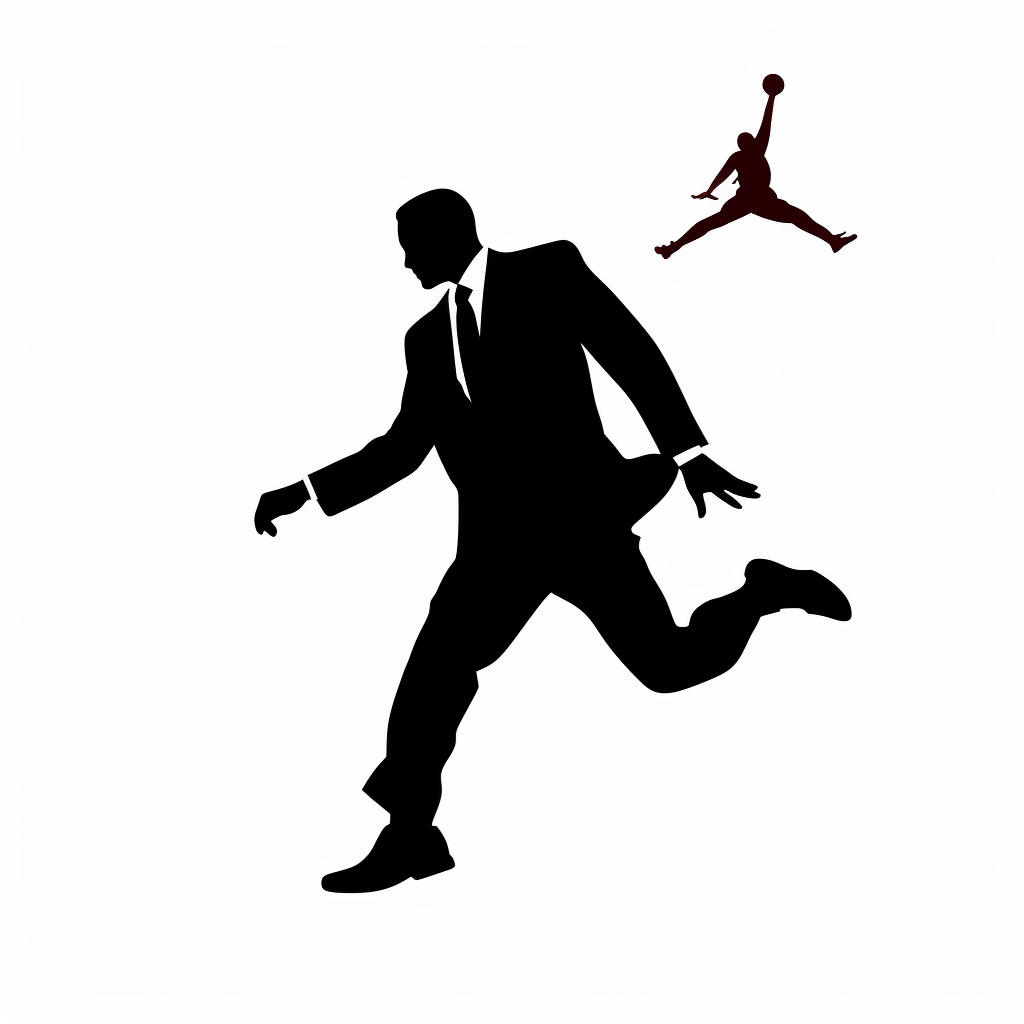 Silhouette logo of a business man