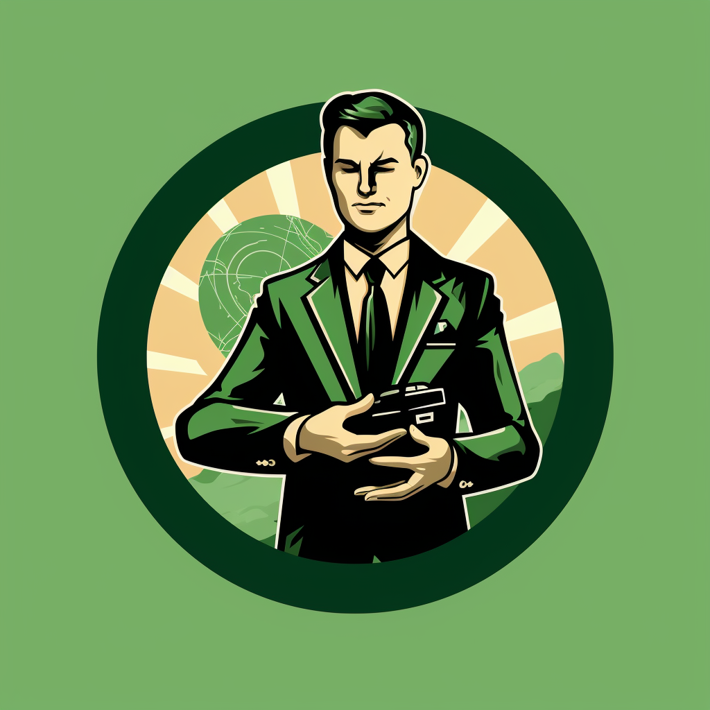 Business proposal icon in green