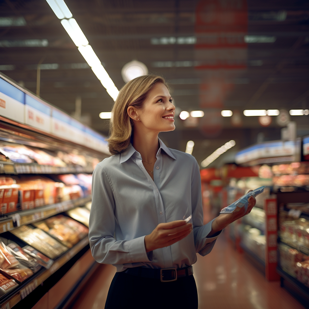 Business woman training staff at Petco