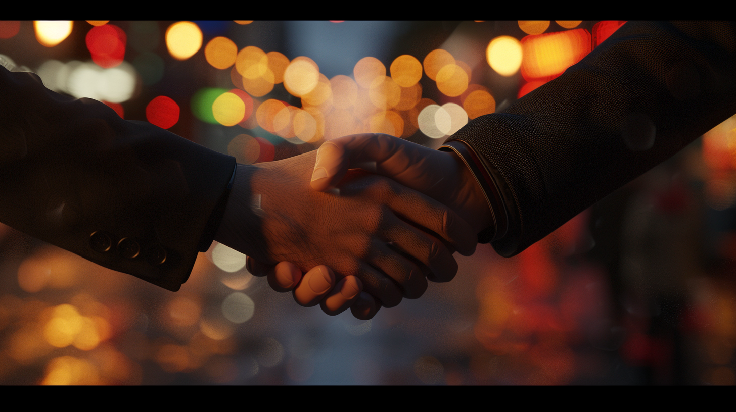 Business Deal Handshake Close-Up