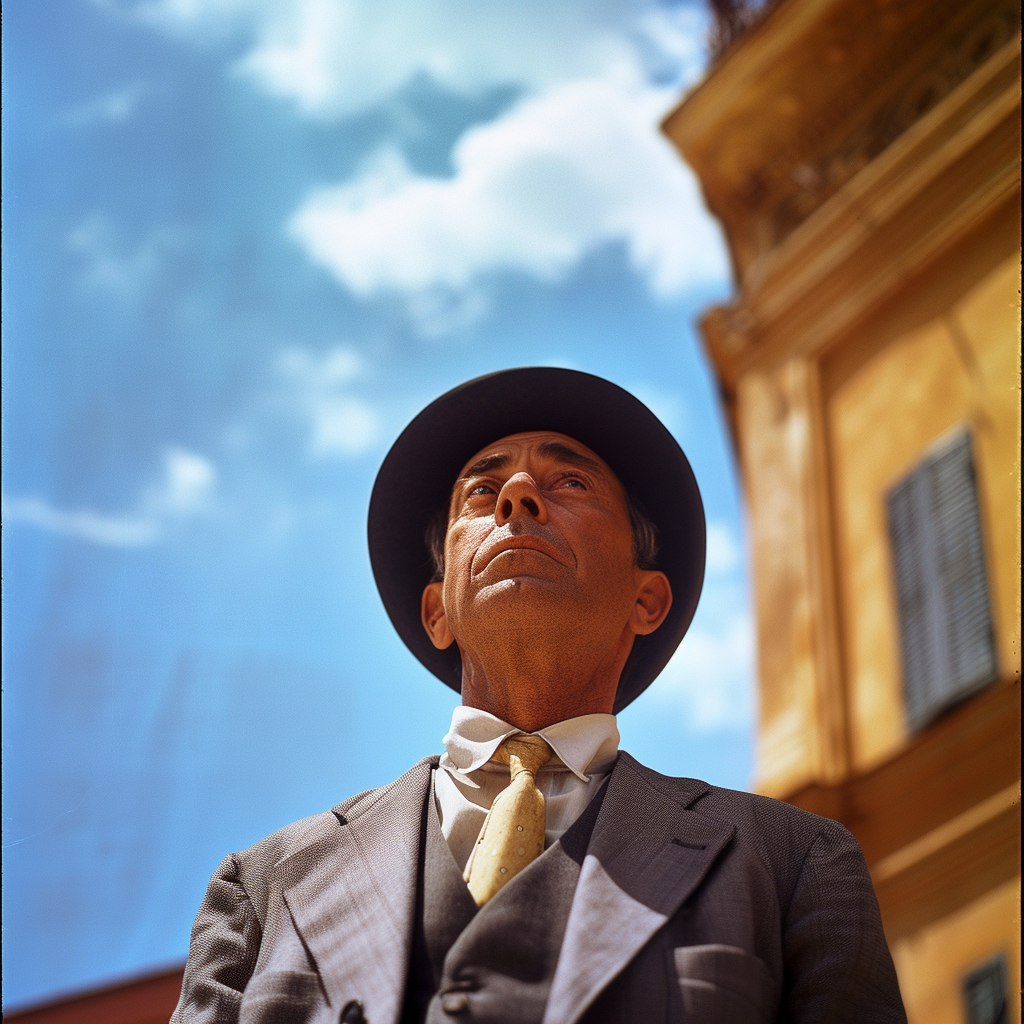 Buster Keaton Portrait 1965 Kodachrome 100mm