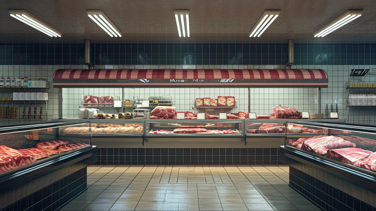 Butcher shop interior photo