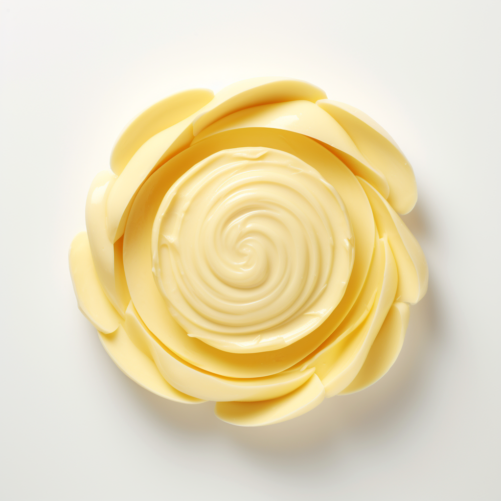 Butter Circle on White Background