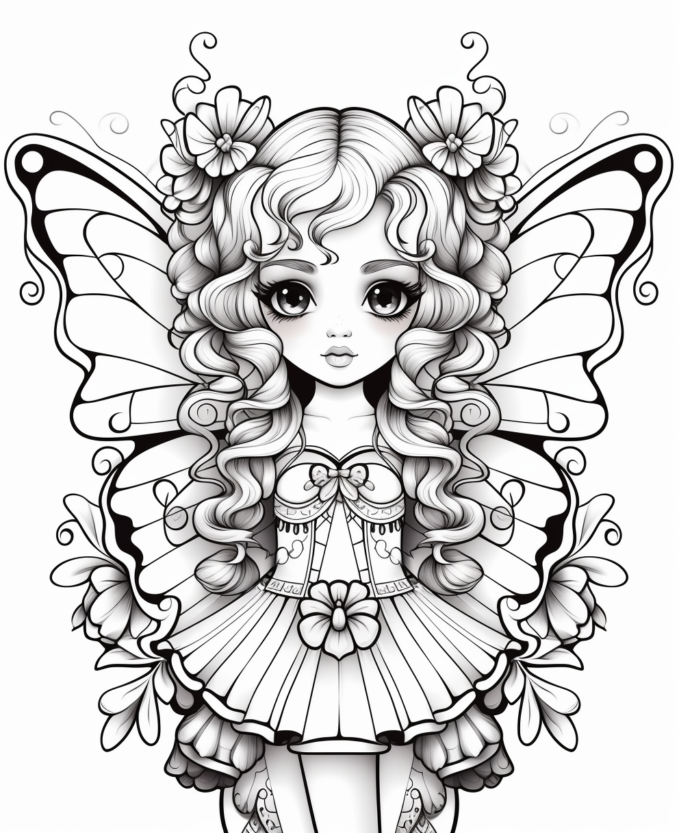 Butterfly Costume Coloring Page