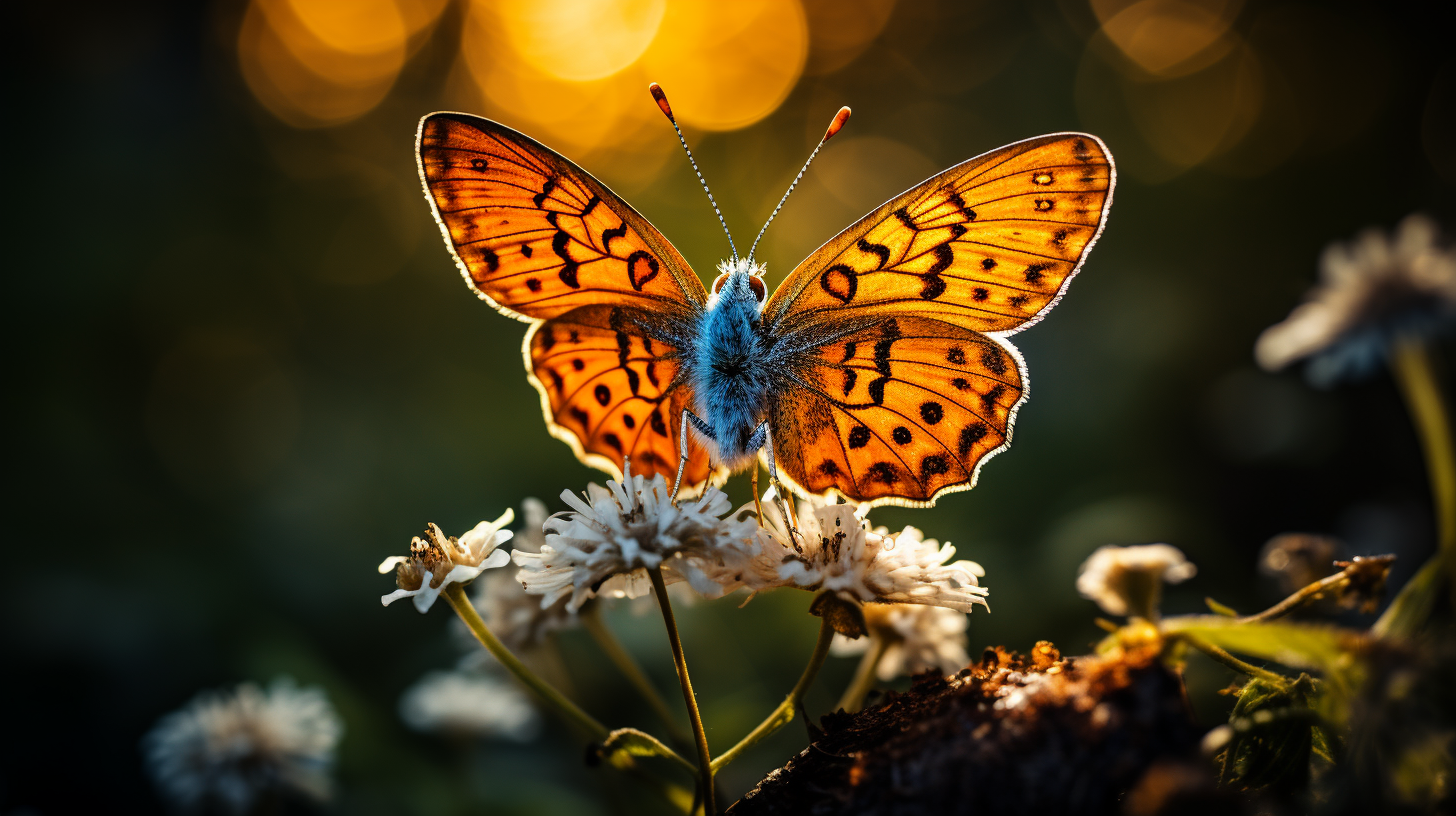 Beautiful butterfly up close