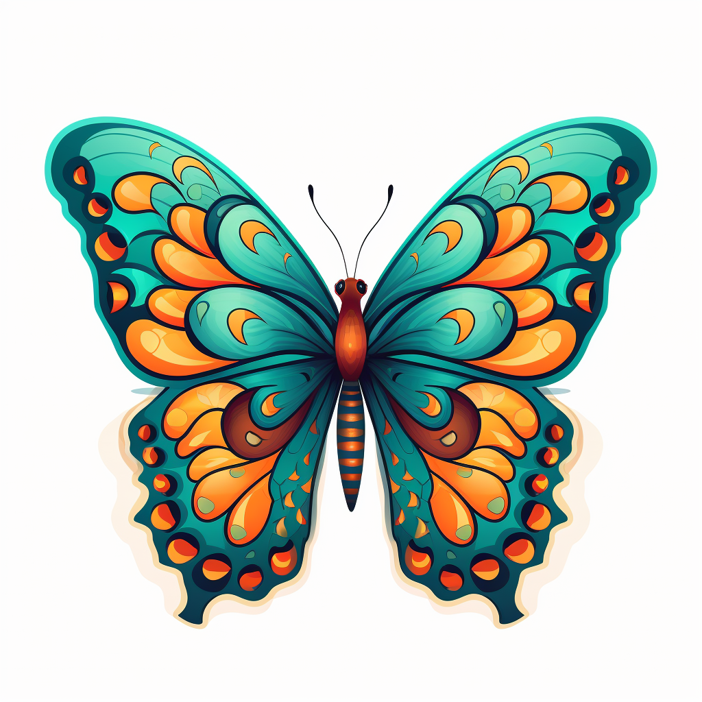 Colorful butterfly illustration for children