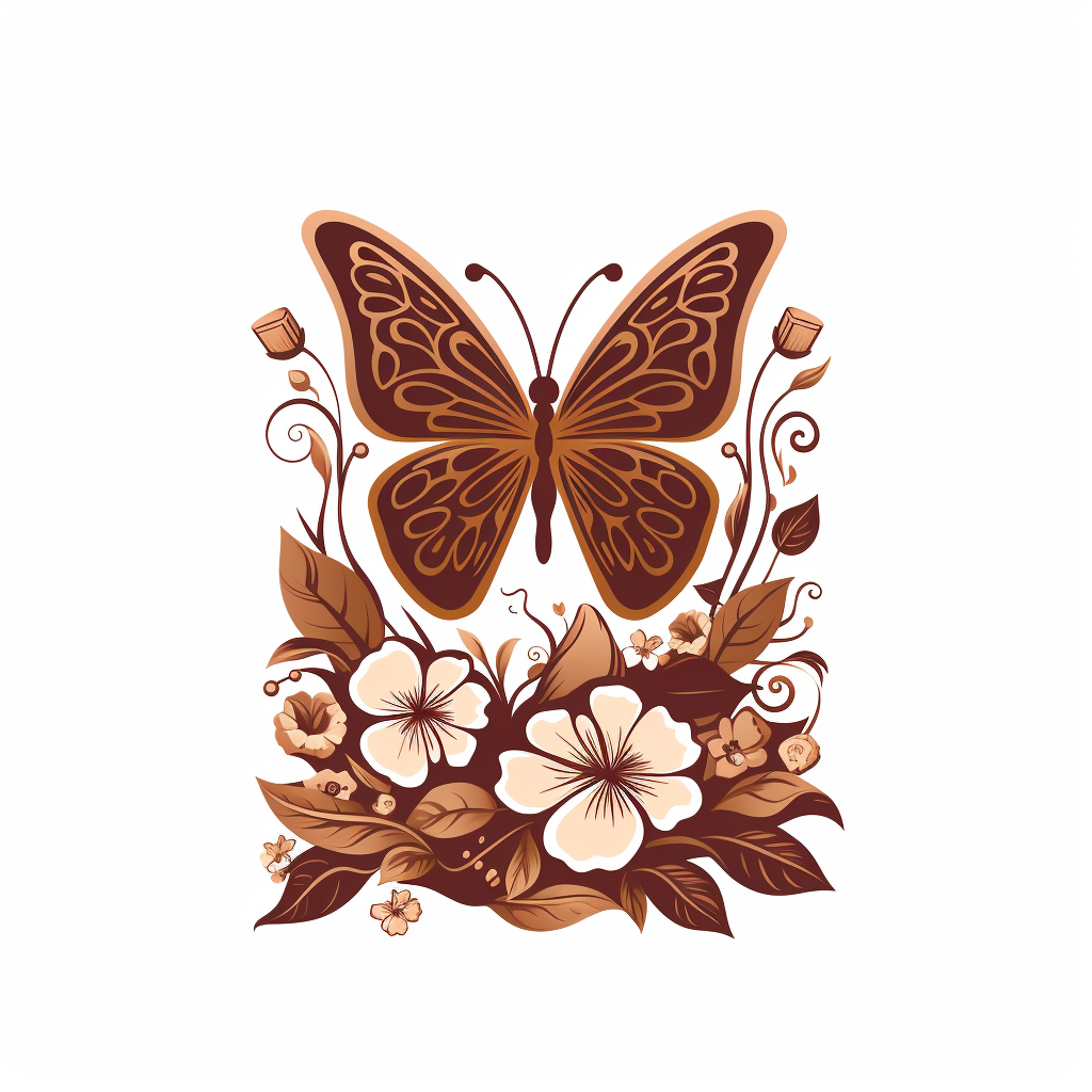 Logo with butterflies and nature