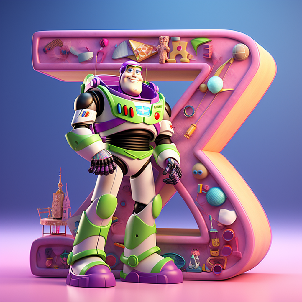 Buzz Lightyear 3D letter Z