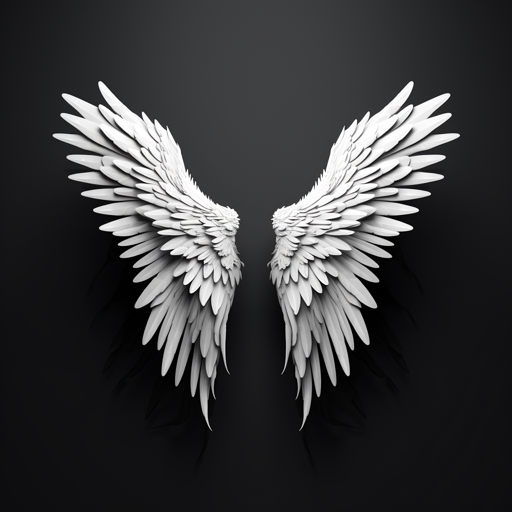 Minimalistic Black & White Wing Design ?️