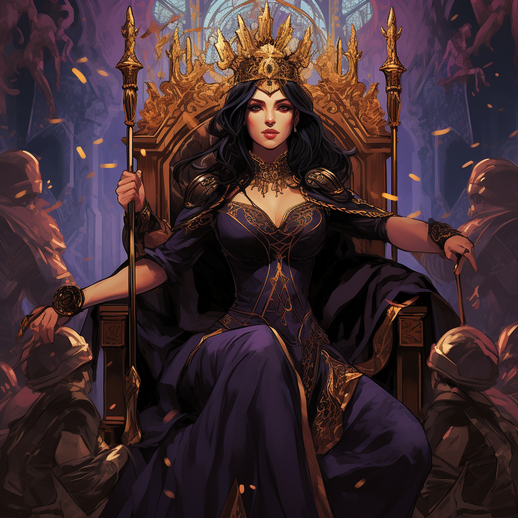 Byzantine Empress on Golden Throne