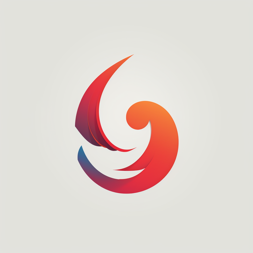 Colorful symbols on minimalistic logo