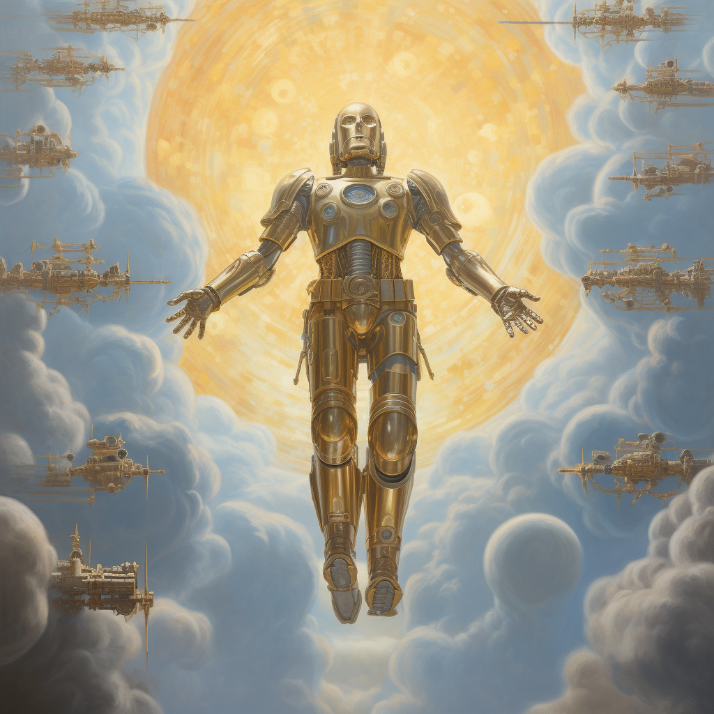 C3P0 ascending heaven renaissance painting