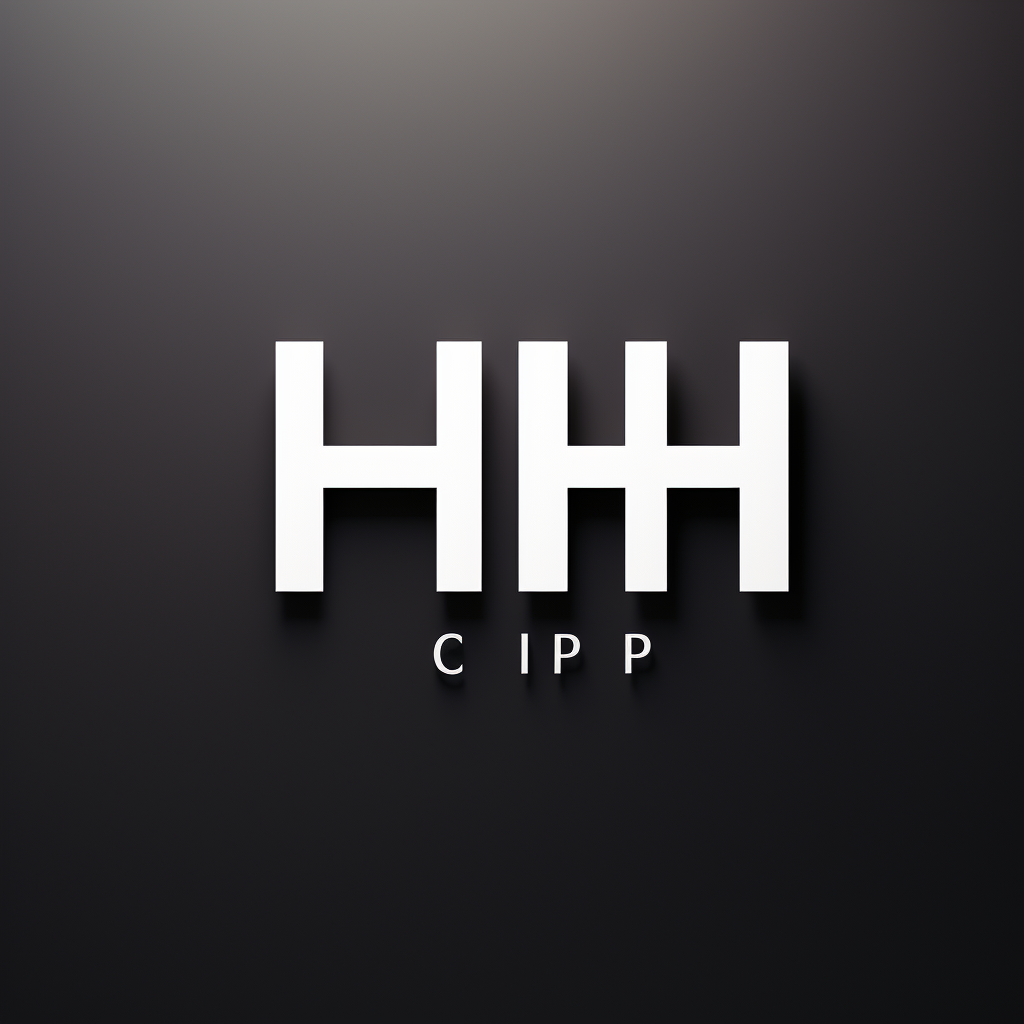 Minimalist professional CHP logo in black font