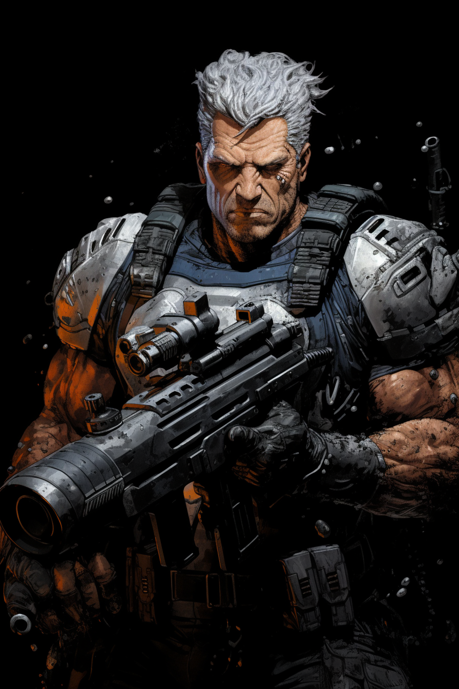 Cable character sketch from Marvel Comics