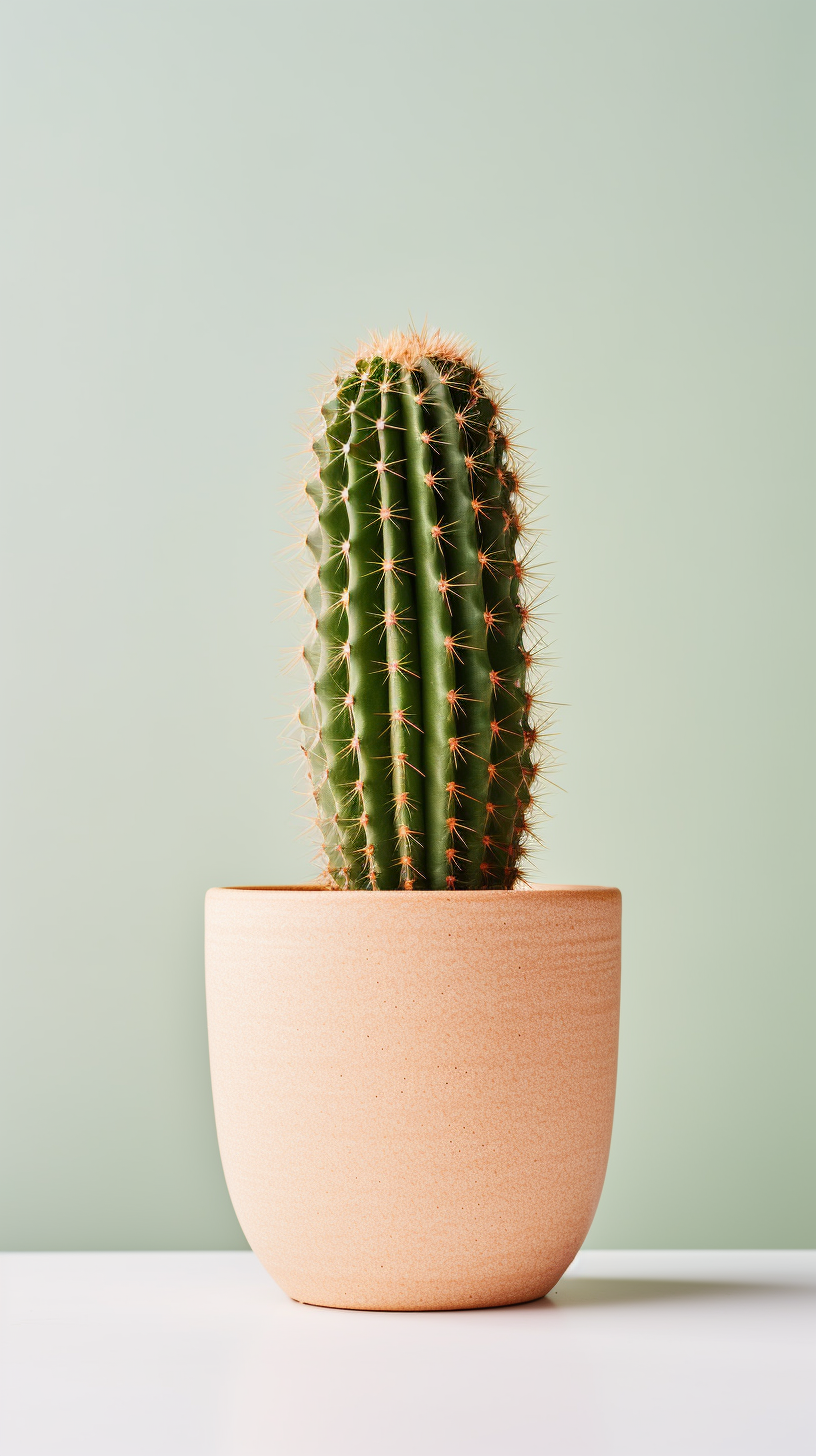 Realistic cactus plant in pot