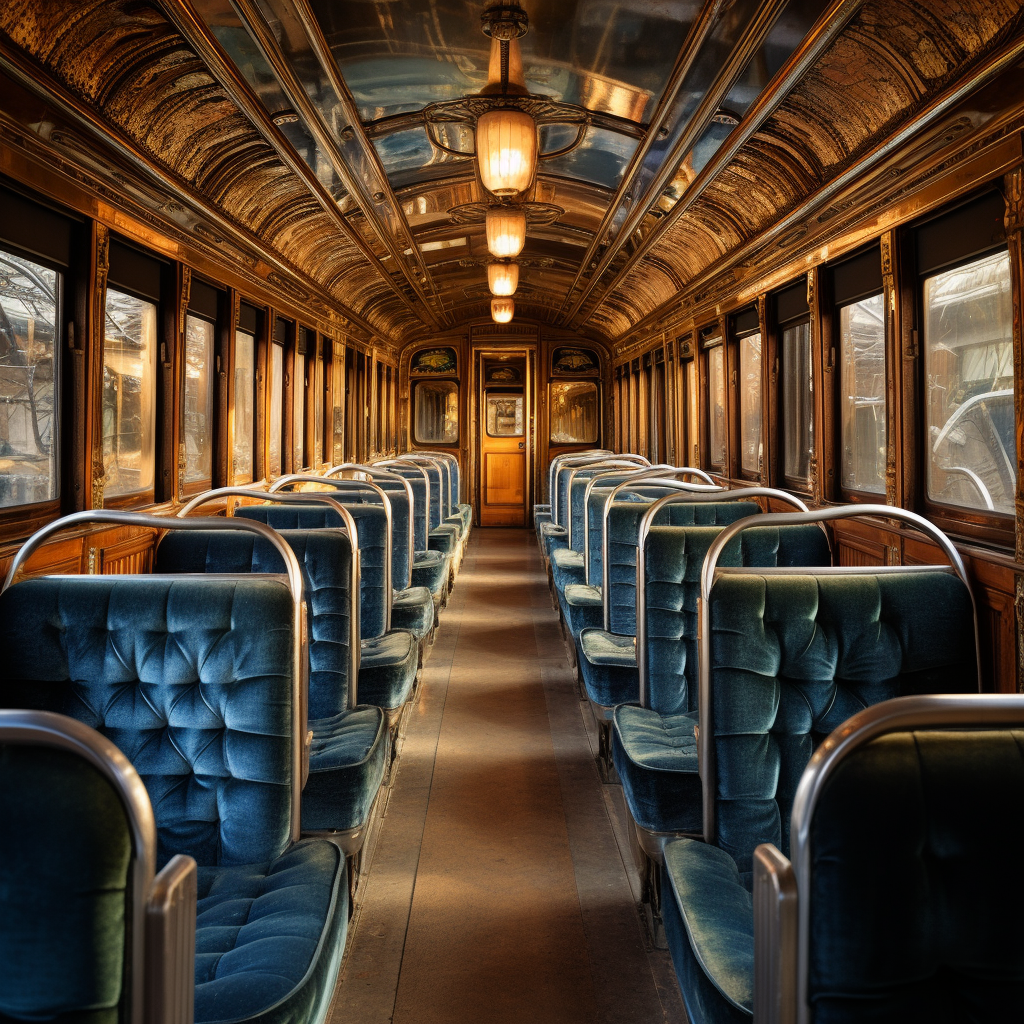 Luxurious Cadillac train interior