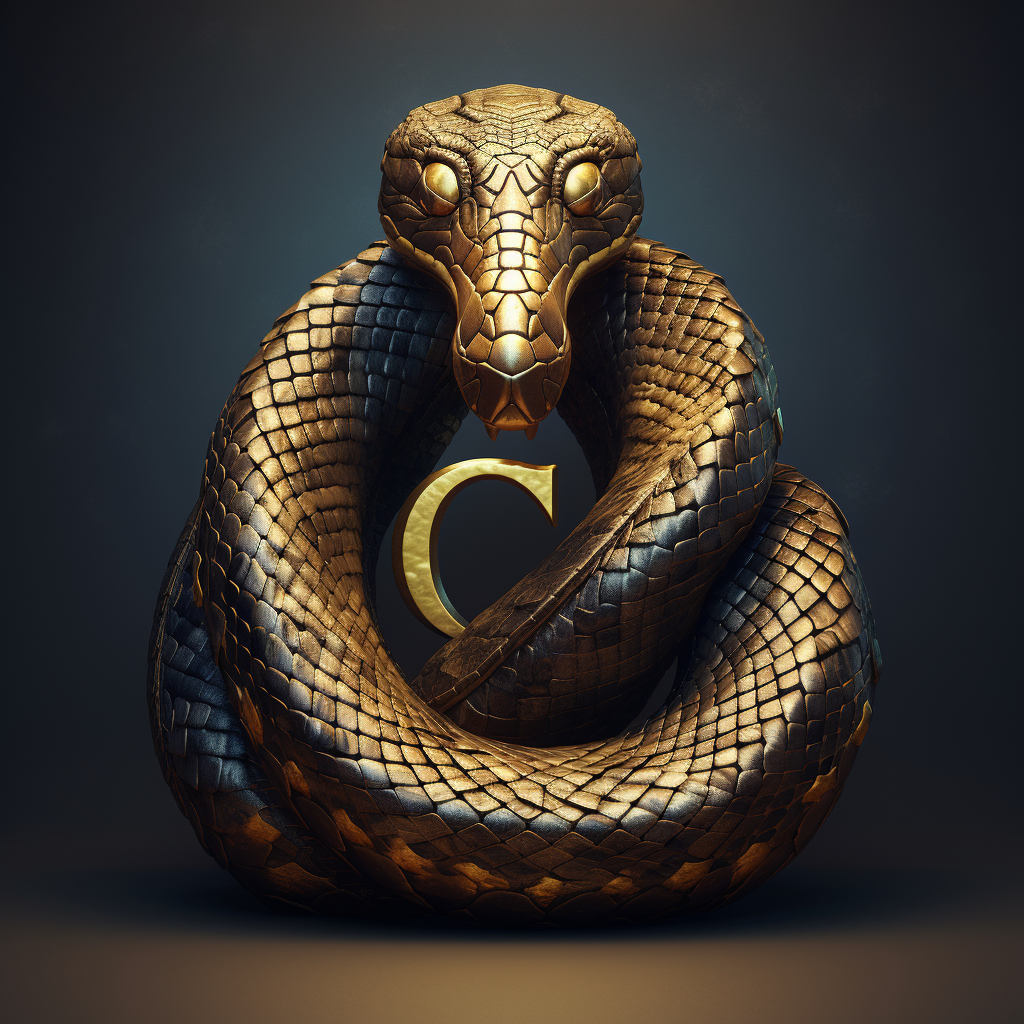 Symbolic Cadre Greek Snake Image