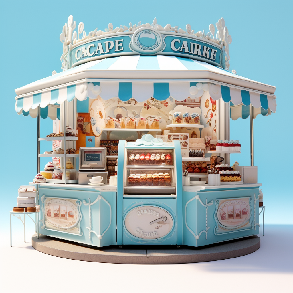 Scrumptious Cake and Pastry Vehicle Kiosk