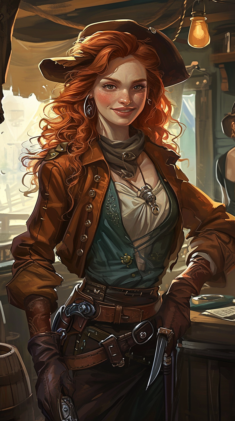 Clever Calamity Kate, the Redheaded Half-Elf Ranger