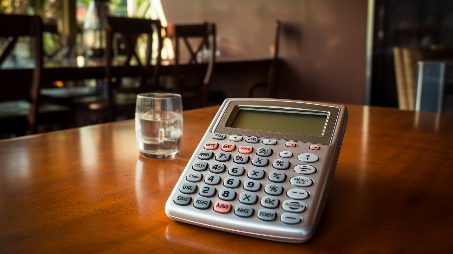 Wide Lens Photo of Calculator-Serving Restaurant