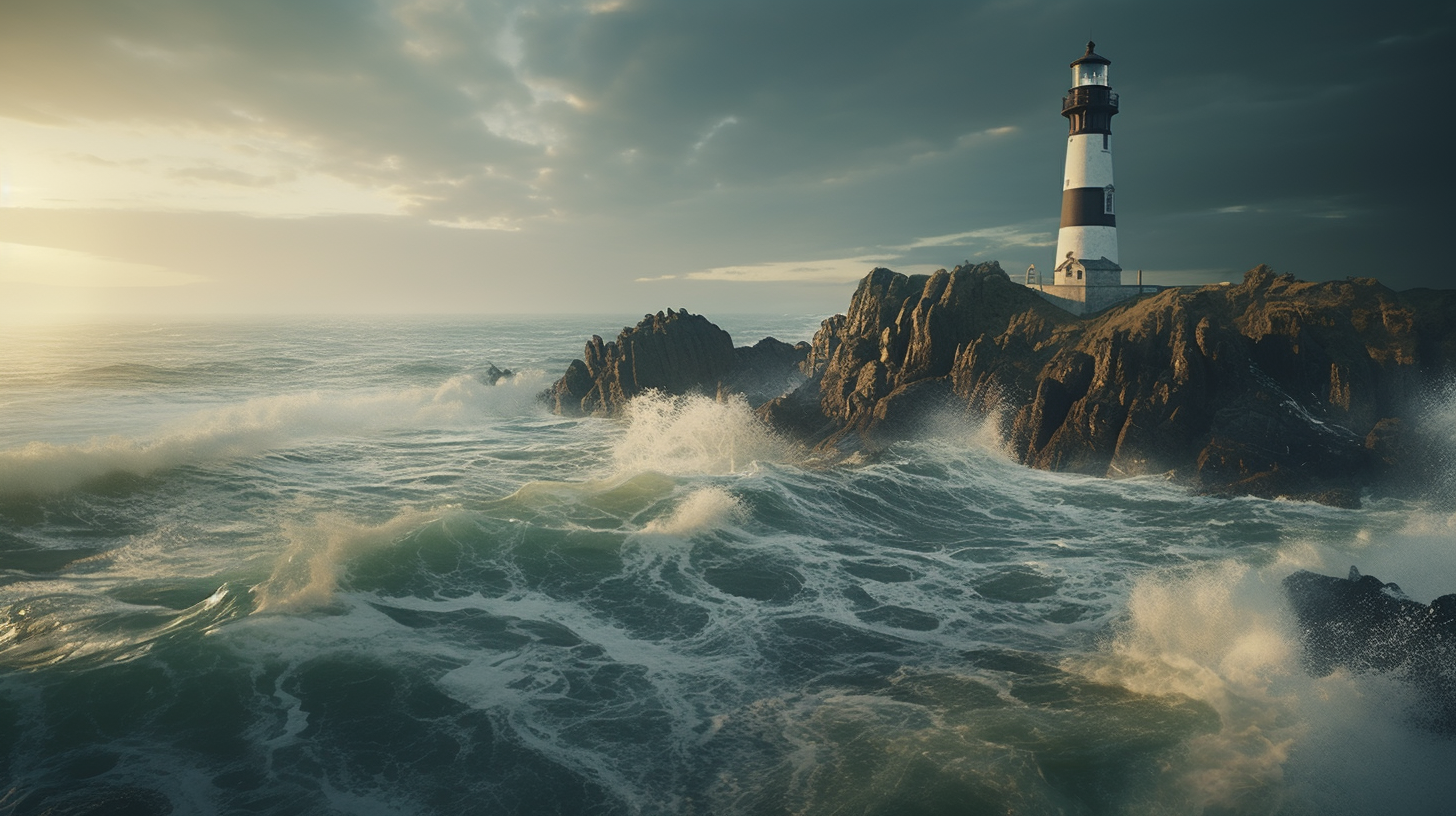 Coastal lighthouses guiding ships safely ?