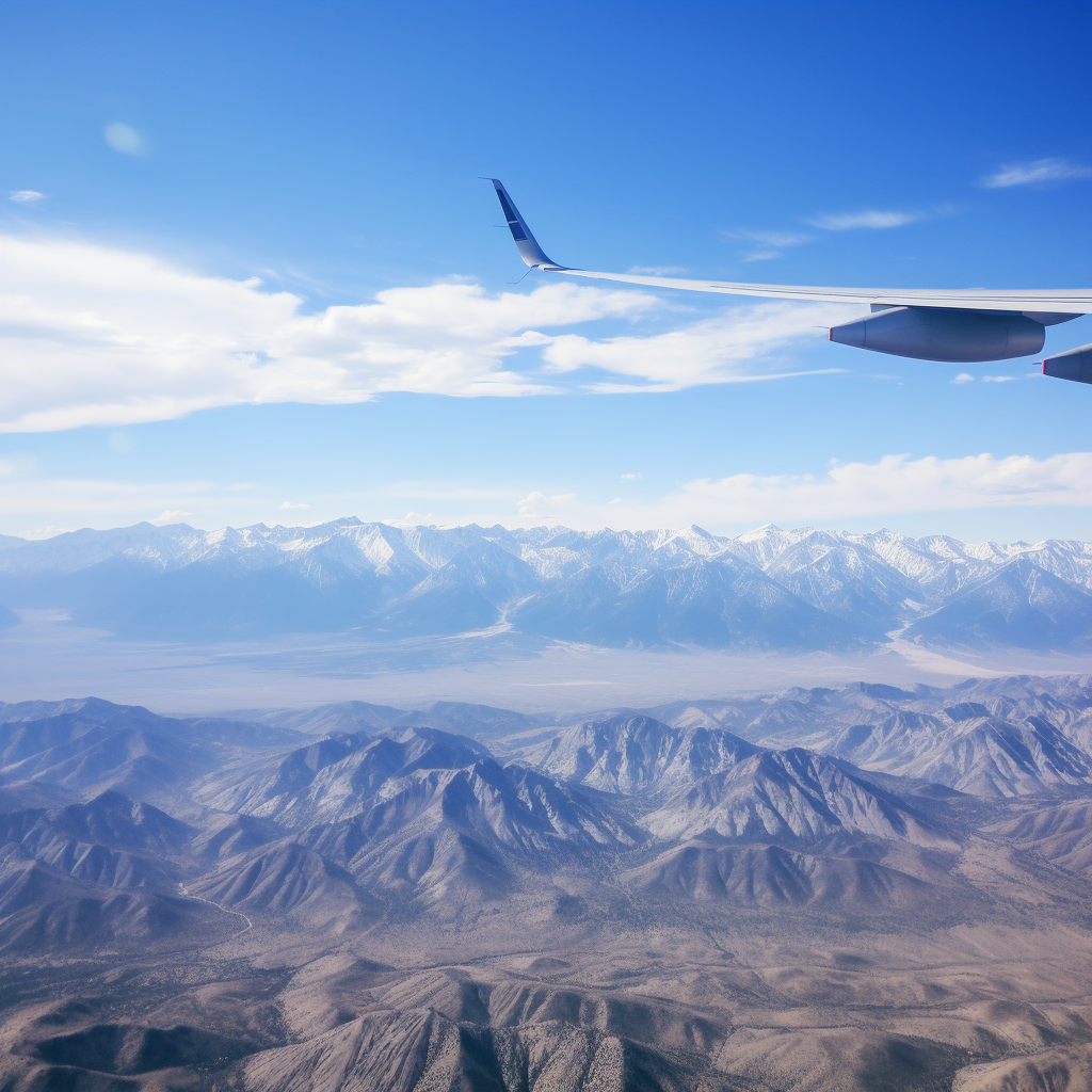 Scenic view of distant California mountain range