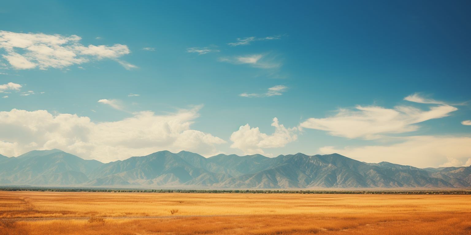 View of California mountain range