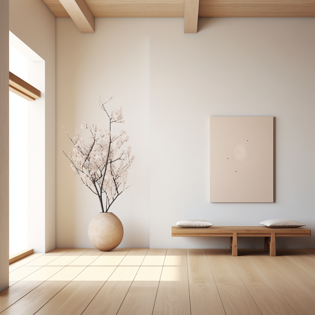 Calming minimalist design for a tranquil atmosphere