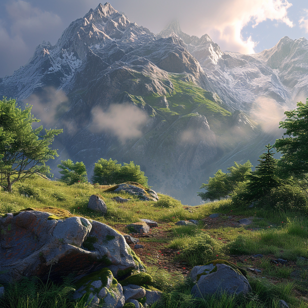 Calming Mountain Landscape