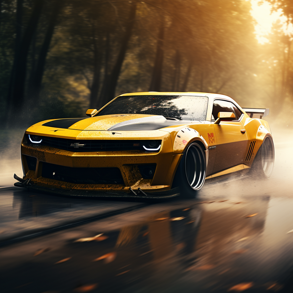 Action-packed camero drift image