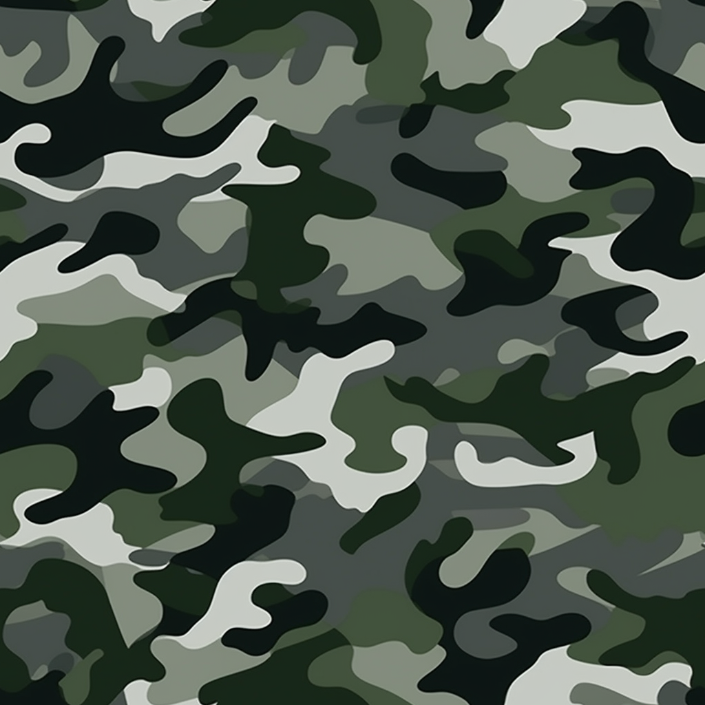 Camo print military green gray background