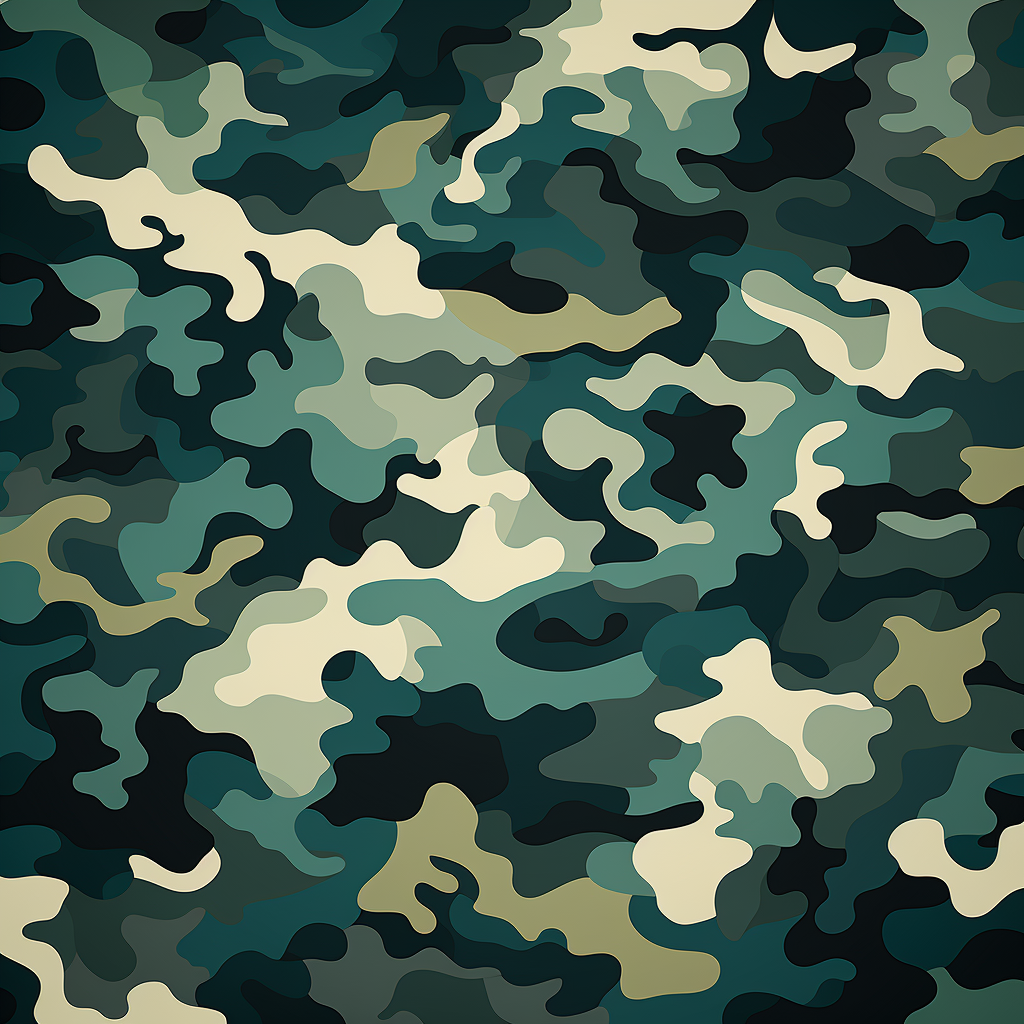 Dark green and brown camouflage print