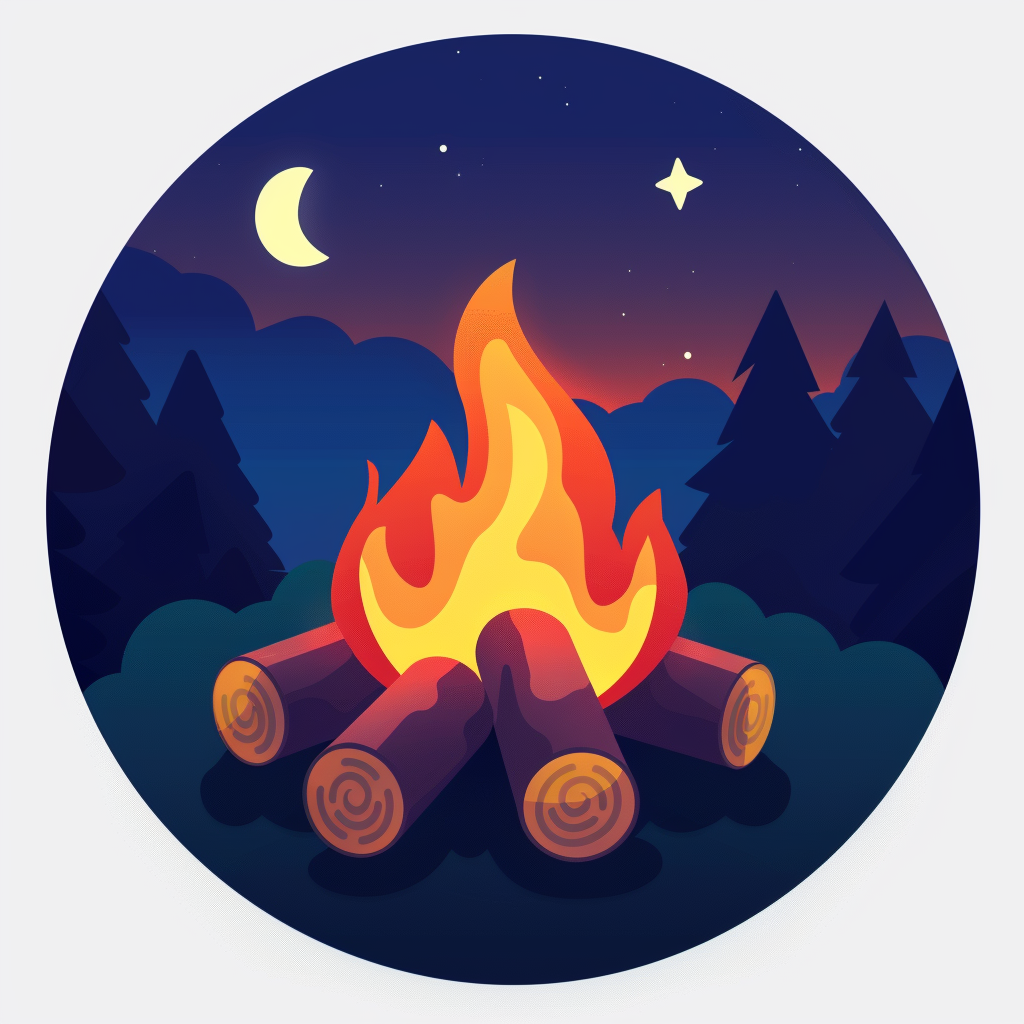 Campfire Icon Silhouette